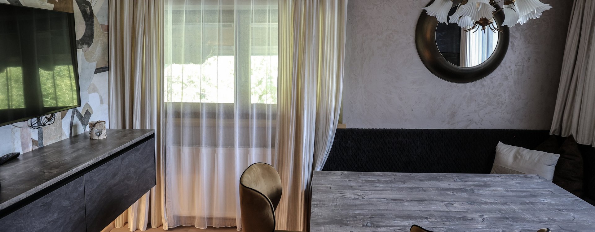 Gemütliche Sitzecke im Appartement 