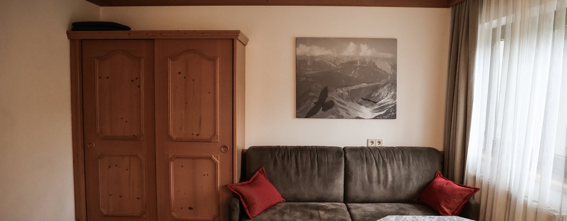 Sitzecke im Appartement Bergblick