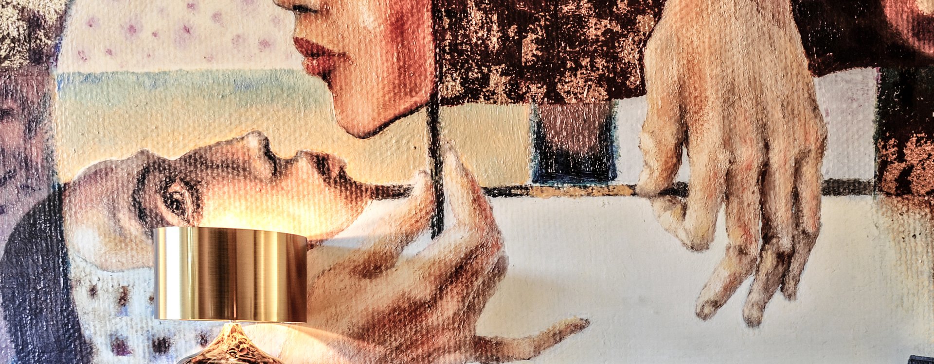 Kunstvolle Tapete an der Wand