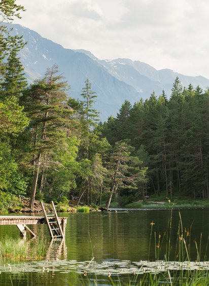 Möserer See bei Abendstimmung im Sommer