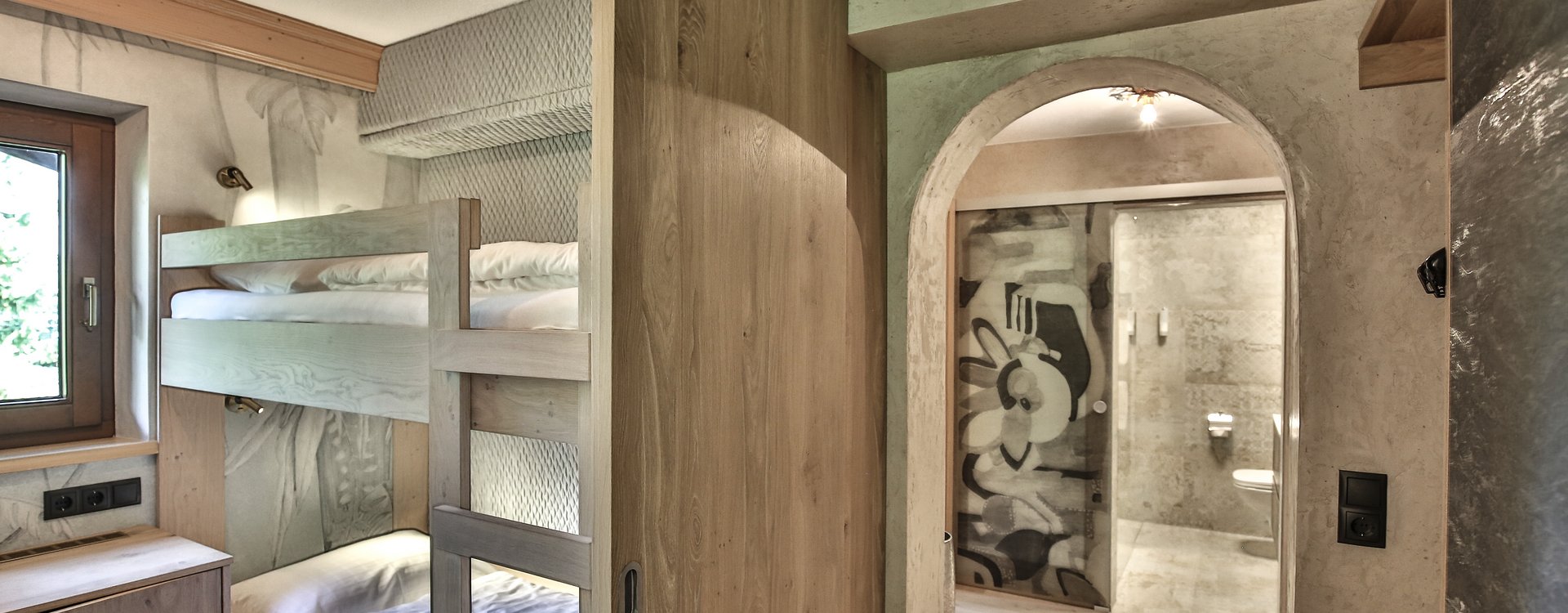 Gemütliches Stockbett im Appartement Weitblick 
