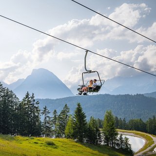 Auffahrt auf den Gschwandtkopf mit dem Sessellift